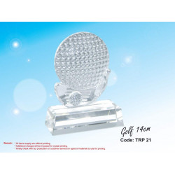 TRP 21 Golf 14cm Crystal Trophy